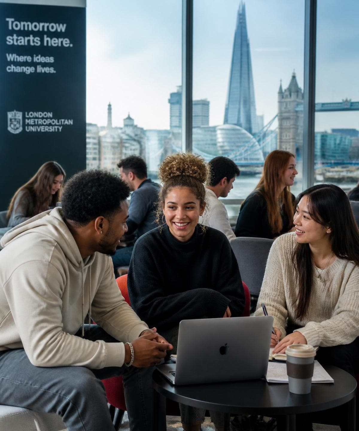 Diverse students in London