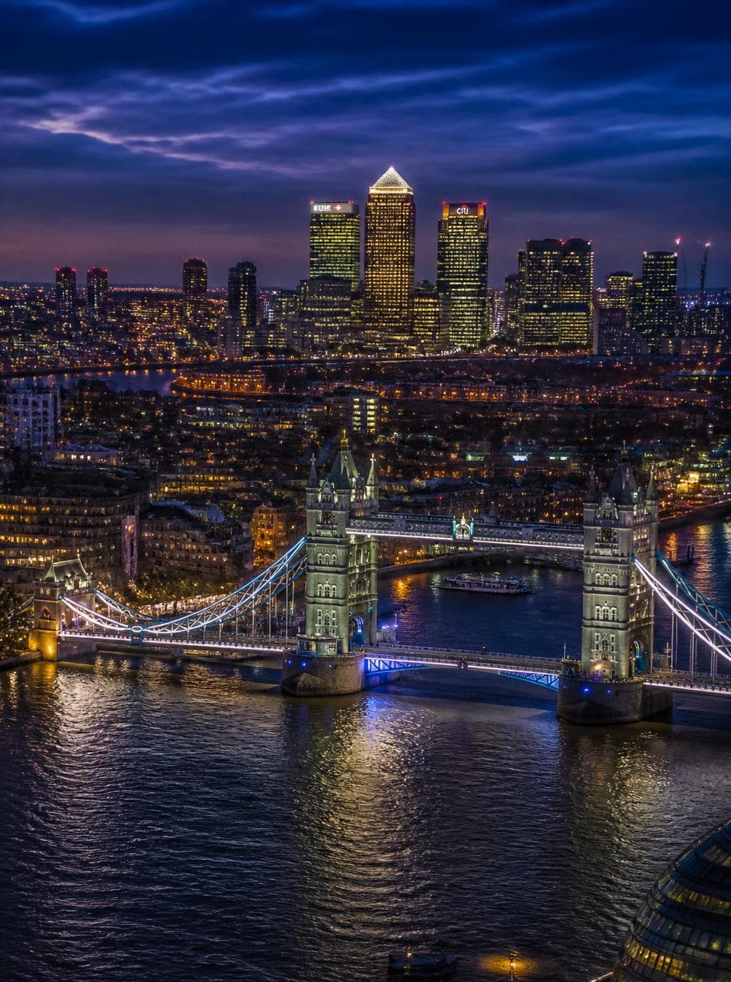 London at dusk
